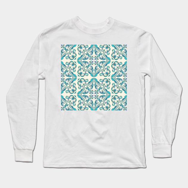 Boho Tiles / Vibrant Summer Holiday Long Sleeve T-Shirt by matise